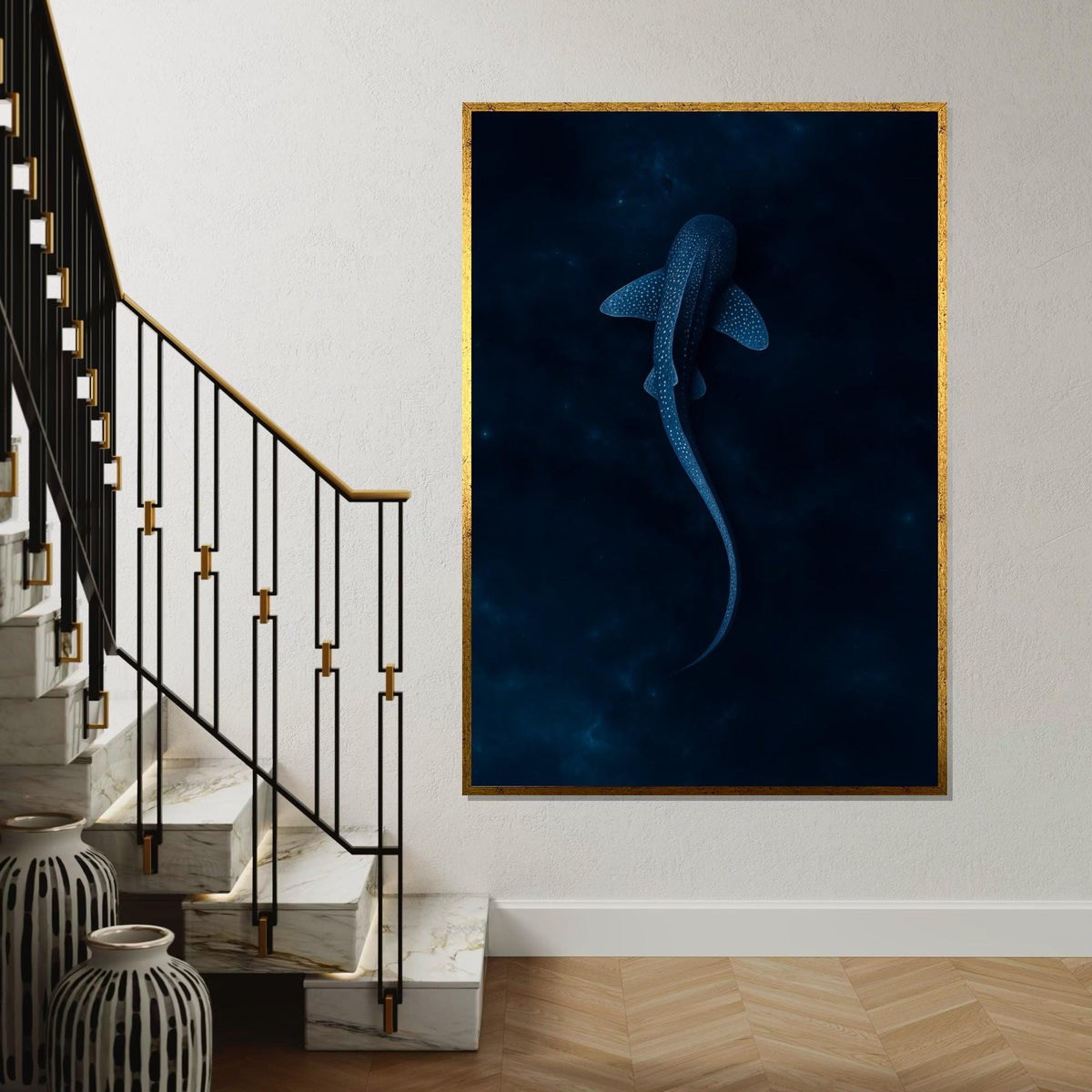 Whale Shark Canvas, Ocean Life Art, Marine Wall Art, Whale Shark Poster, Wall Art Canvas Design, Ready to Hang Decoration