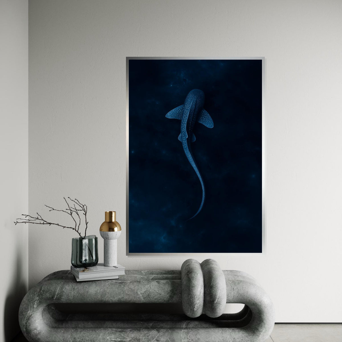 Whale Shark Canvas, Ocean Life Art, Marine Wall Art, Whale Shark Poster, Wall Art Canvas Design, Ready to Hang Decoration