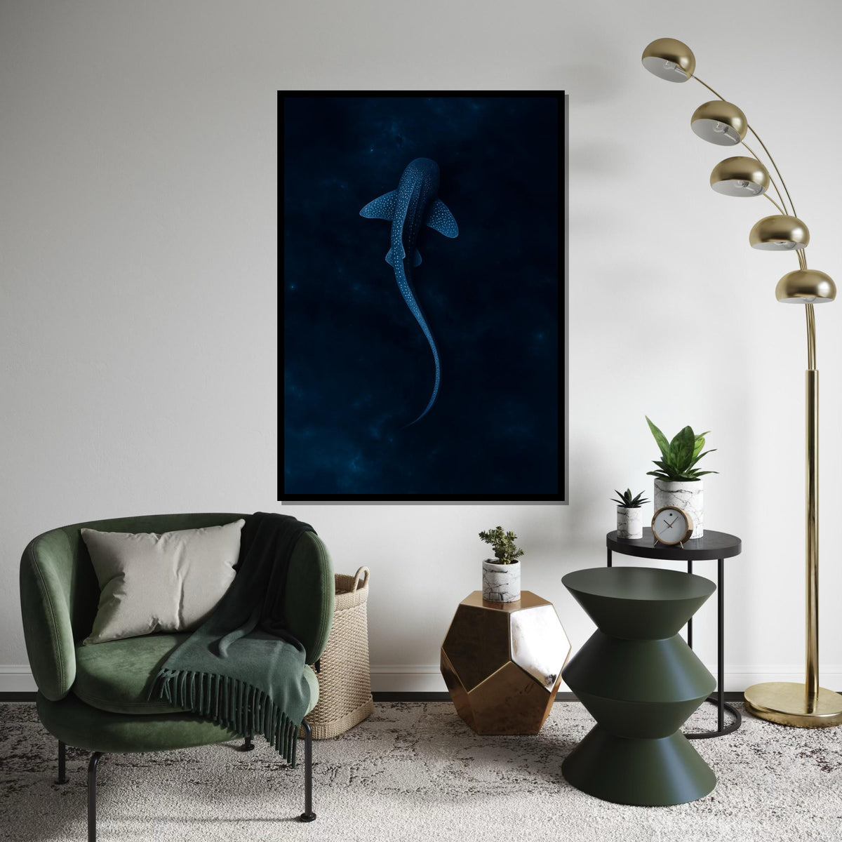 Whale Shark Canvas, Ocean Life Art, Marine Wall Art, Whale Shark Poster, Wall Art Canvas Design, Ready to Hang Decoration