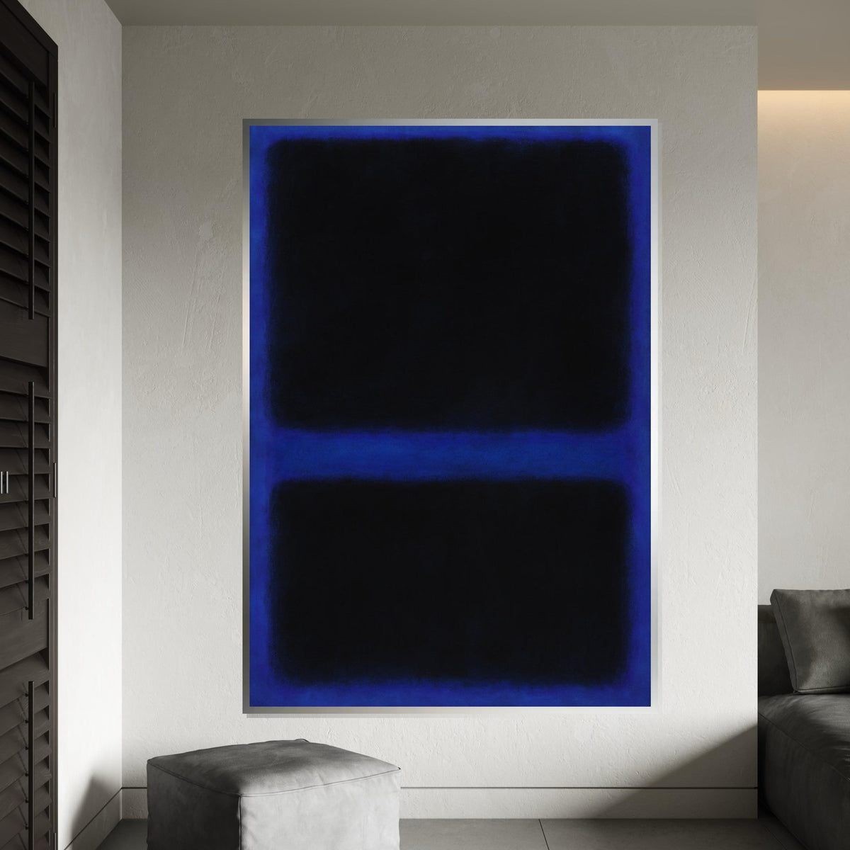 Mark Rothko Canvas, Black Abstract Wall Art, Mark Rothko Style Print,Affiche Art,Expressionist Canvas Painting,Ready To Hang Decor,Print Art