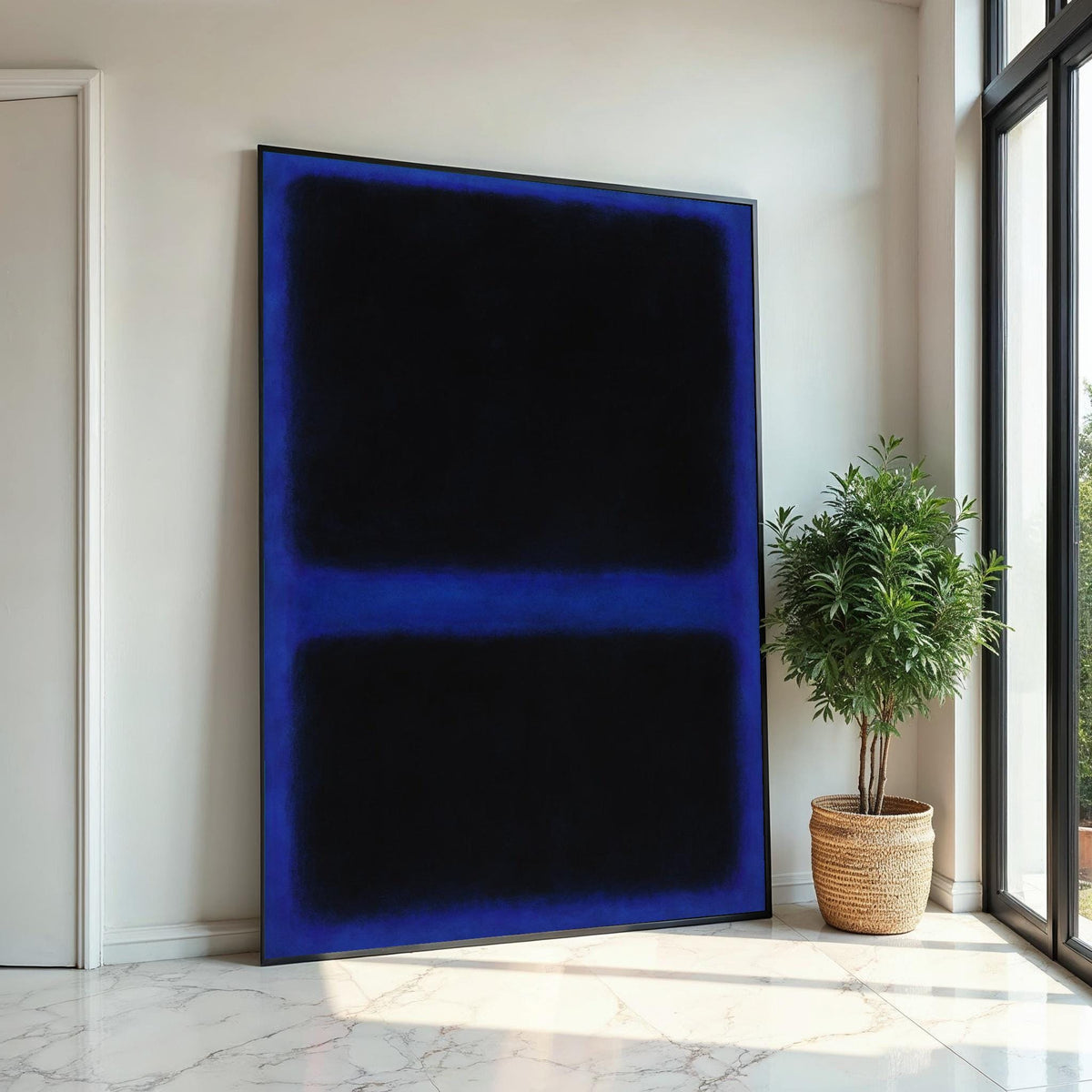 Mark Rothko Canvas, Black Abstract Wall Art, Mark Rothko Style Print,Affiche Art,Expressionist Canvas Painting,Ready To Hang Decor,Print Art