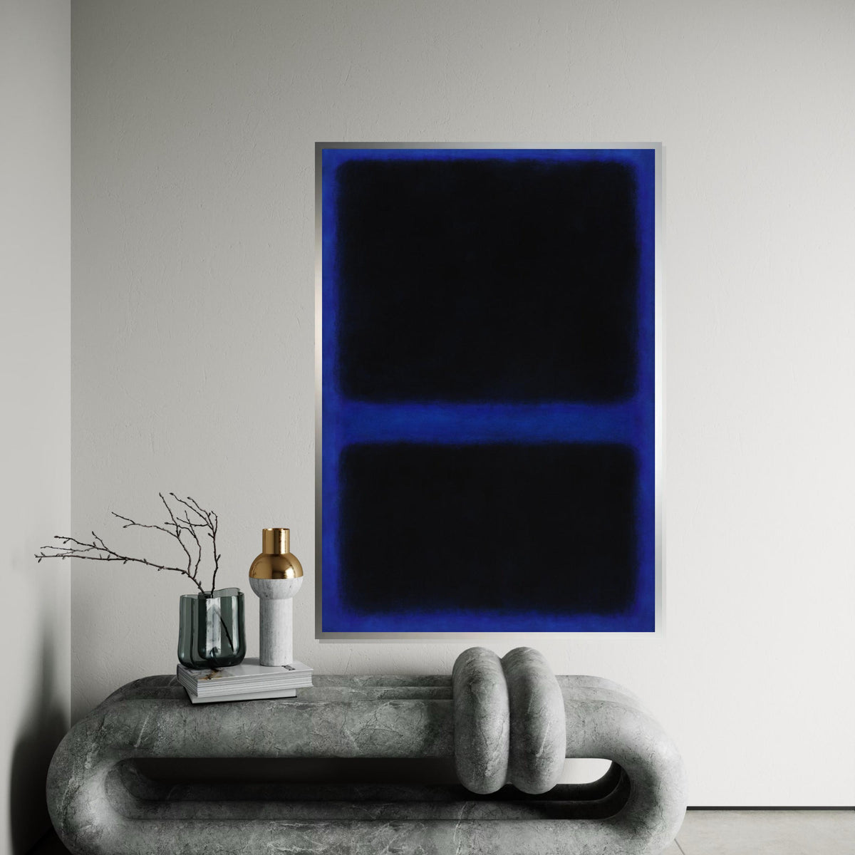 Mark Rothko Canvas, Black Abstract Wall Art, Mark Rothko Style Print,Affiche Art,Expressionist Canvas Painting,Ready To Hang Decor,Print Art