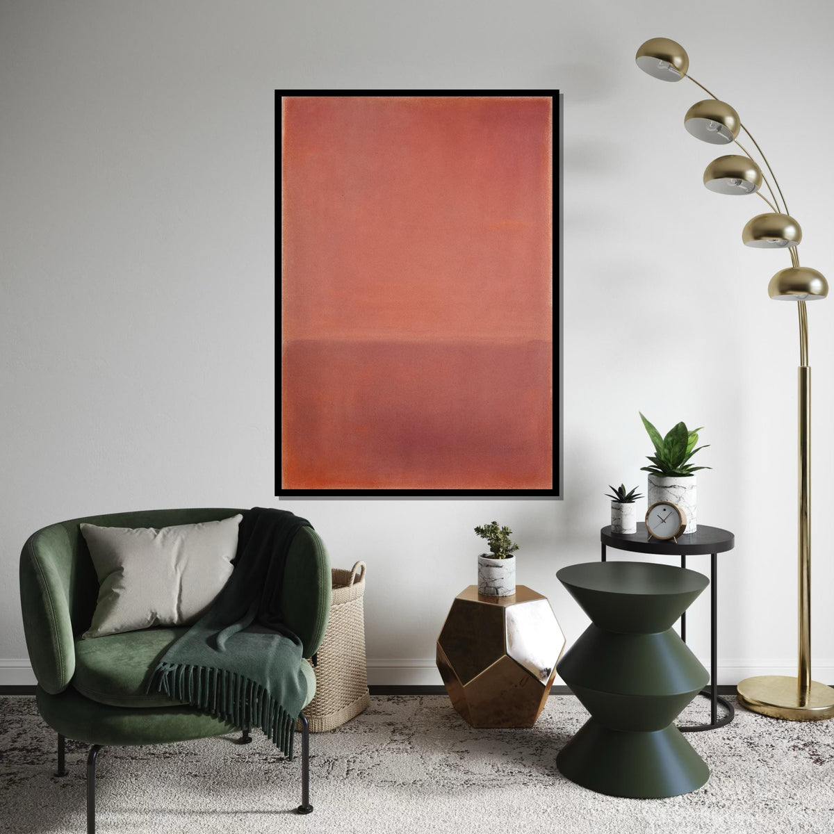 Mark Rothko Canvas, Abstract Wall Art, Mark Rothko Style Print,Affiche Art,Expressionist Canvas Painting,Ready To Hang Decor,Print Art