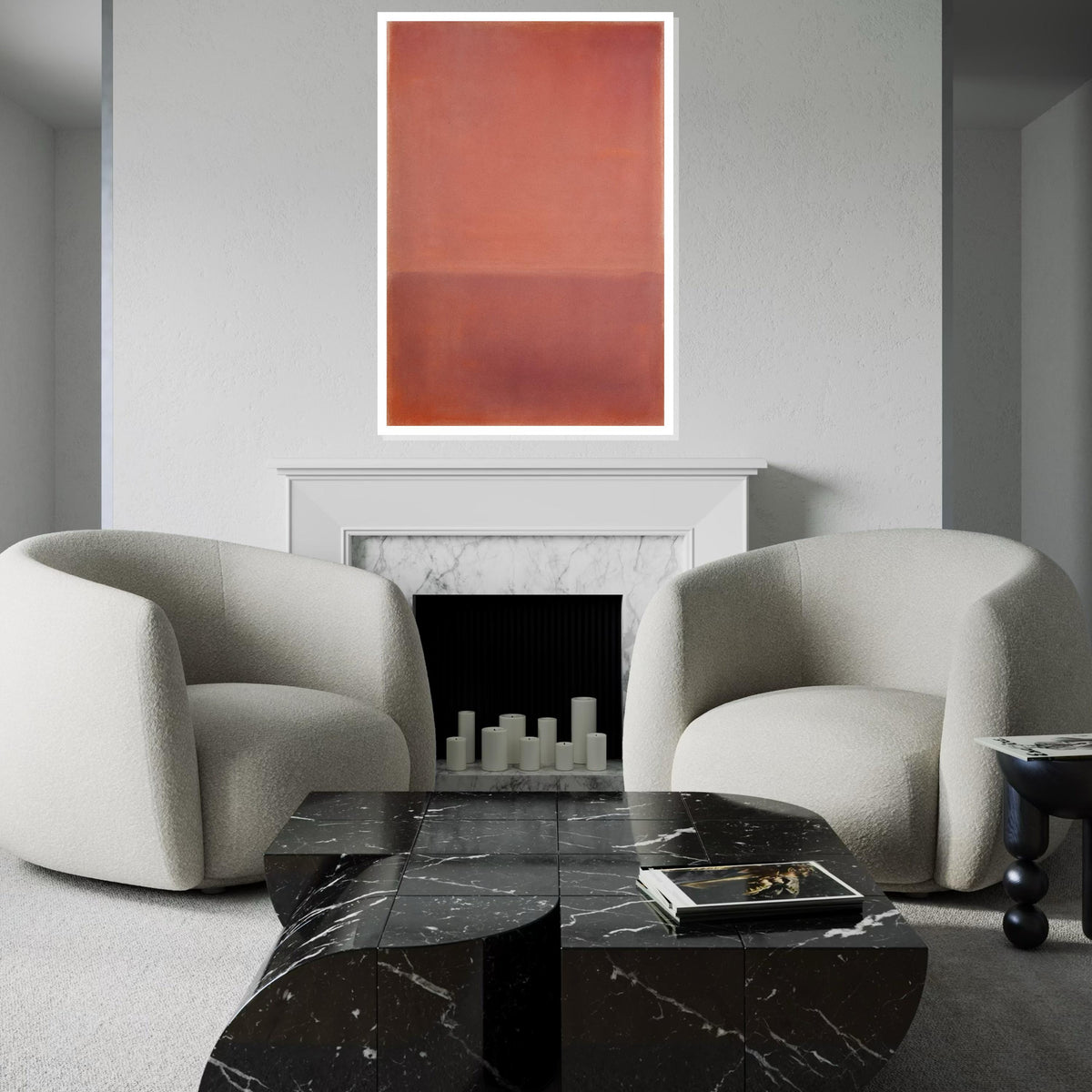 Mark Rothko Canvas, Abstract Wall Art, Mark Rothko Style Print,Affiche Art,Expressionist Canvas Painting,Ready To Hang Decor,Print Art