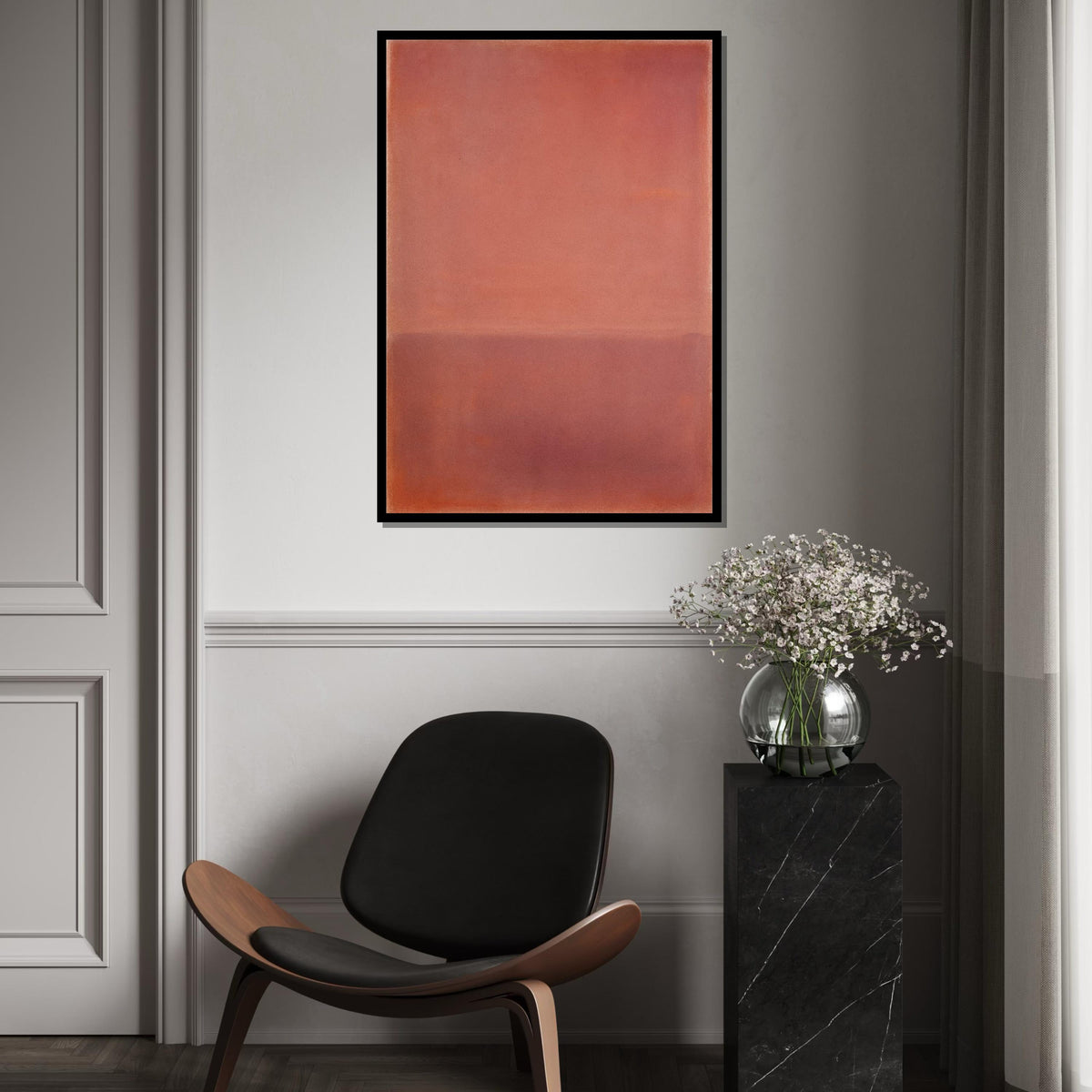 Mark Rothko Canvas, Abstract Wall Art, Mark Rothko Style Print,Affiche Art,Expressionist Canvas Painting,Ready To Hang Decor,Print Art