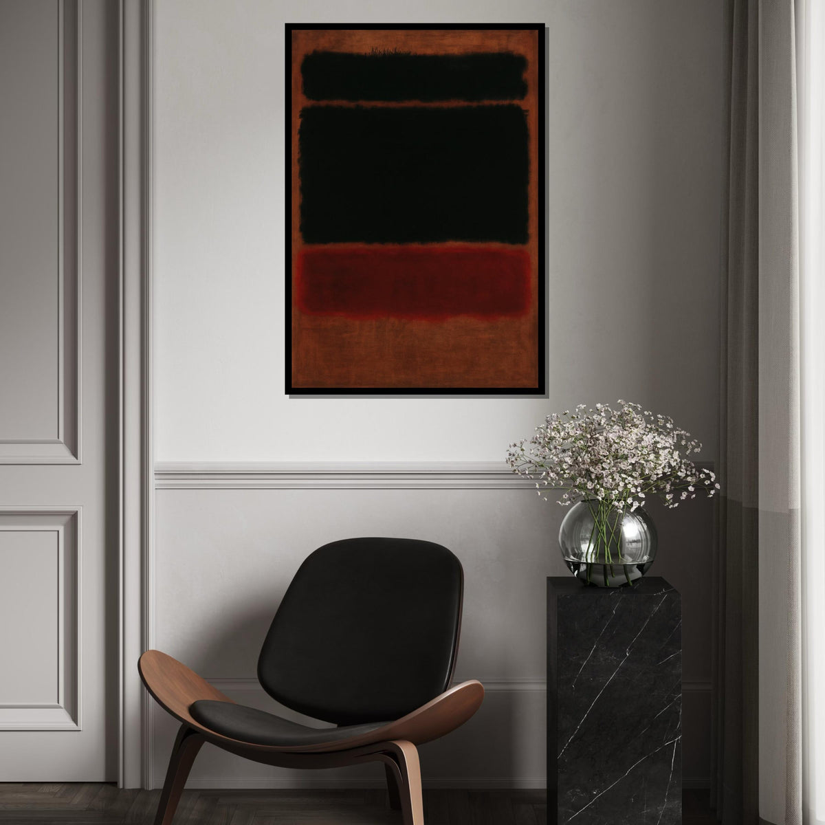 Mark Rothko Canvas, Abstract Wall Art, Mark Rothko Style Print,Affiche Art,Expressionist Canvas Painting,Ready To Hang Decor,Print Art