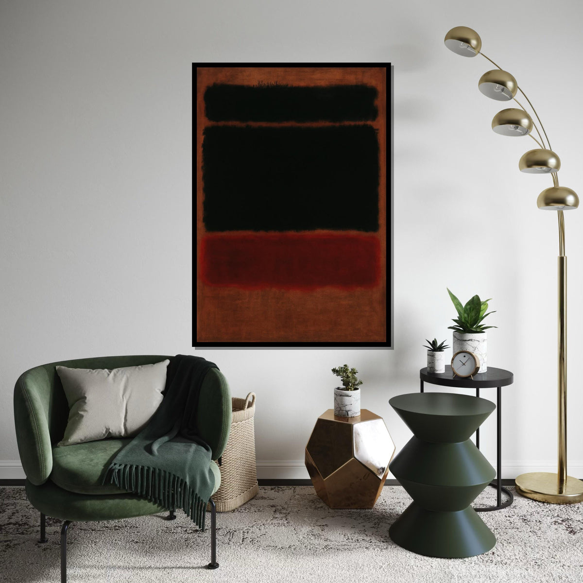 Mark Rothko Canvas, Abstract Wall Art, Mark Rothko Style Print,Affiche Art,Expressionist Canvas Painting,Ready To Hang Decor,Print Art
