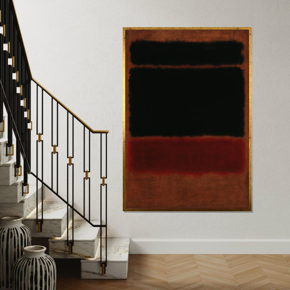 Mark Rothko Canvas, Abstract Wall Art, Mark Rothko Style Print,Affiche Art,Expressionist Canvas Painting,Ready To Hang Decor,Print Art
