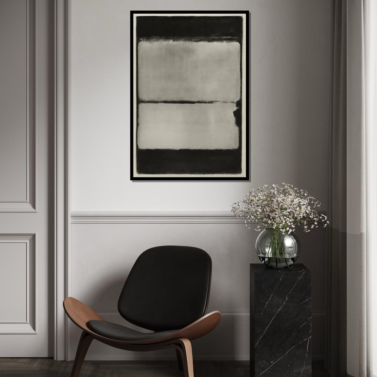 Mark Rothko Canvas, Abstract Wall Art, Mark Rothko Style Print,Affiche Art,Expressionist Canvas Painting,Ready To Hang Decor,Print Art