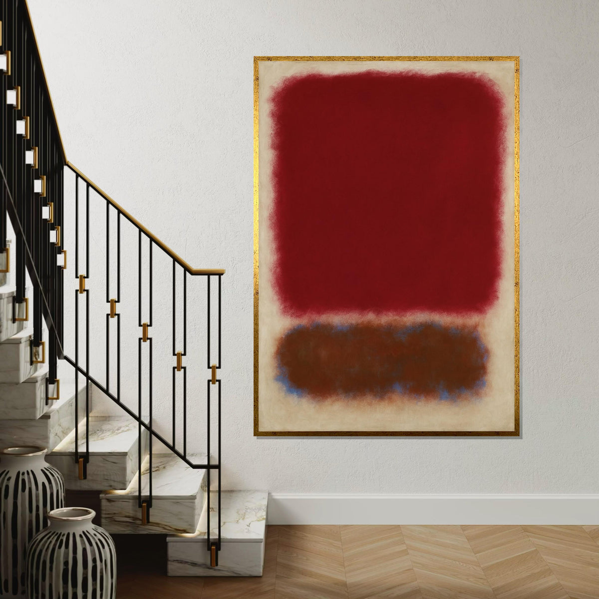Mark Rothko Canvas, Abstract Wall Art, Mark Rothko Style Print,Affiche Art,Expressionist Canvas Painting,Ready To Hang Decor,Print Art