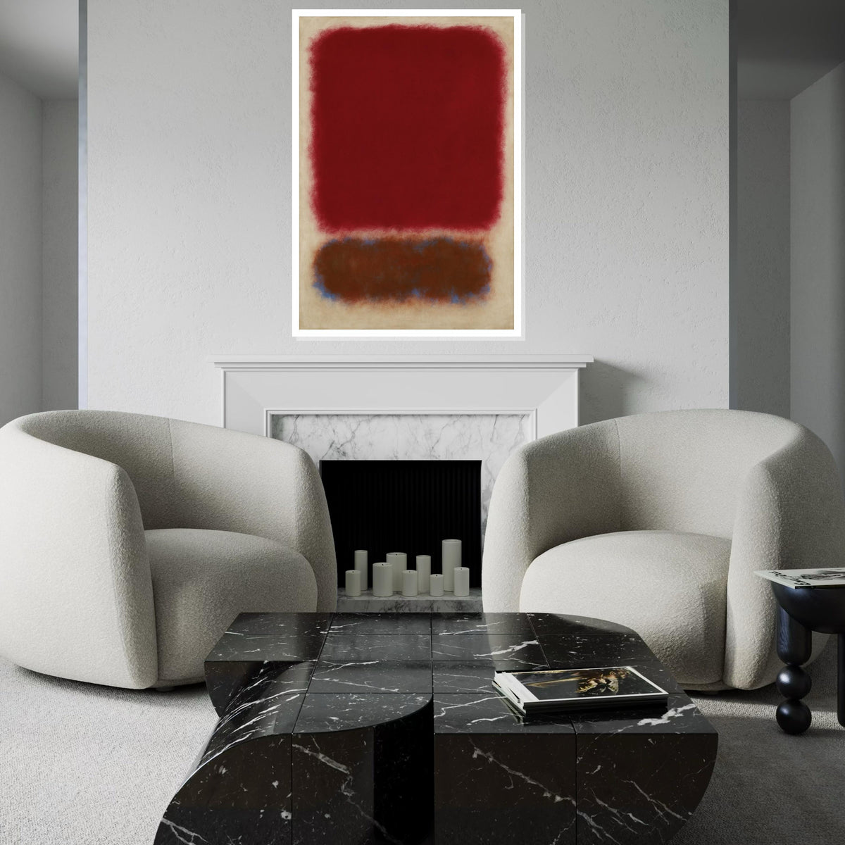 Mark Rothko Canvas, Abstract Wall Art, Mark Rothko Style Print,Affiche Art,Expressionist Canvas Painting,Ready To Hang Decor,Print Art