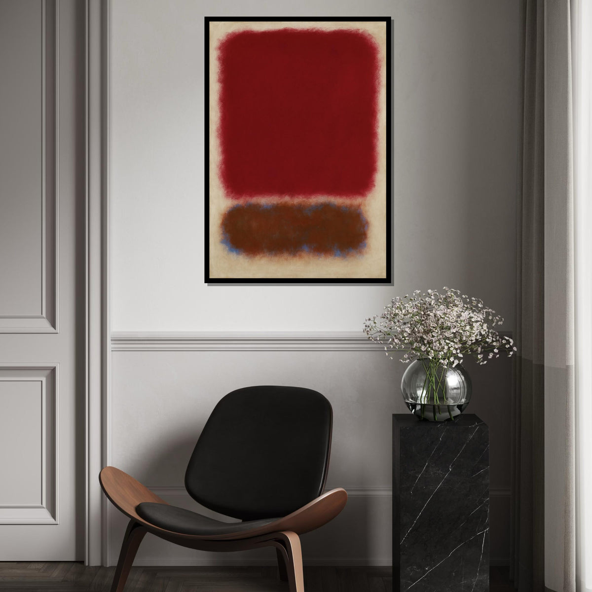 Mark Rothko Canvas, Abstract Wall Art, Mark Rothko Style Print,Affiche Art,Expressionist Canvas Painting,Ready To Hang Decor,Print Art