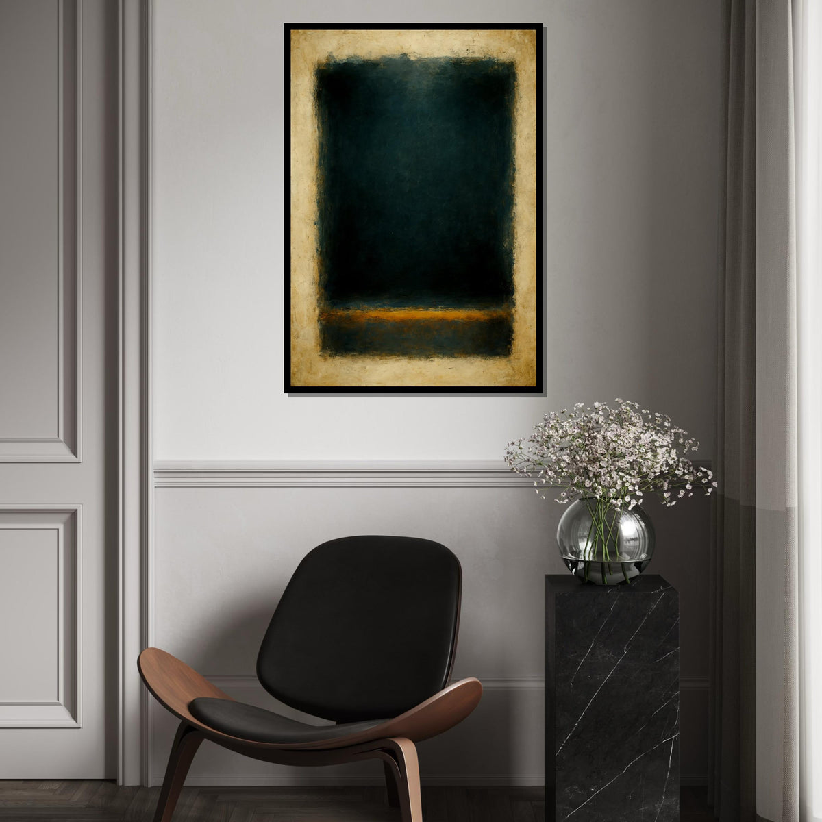 Mark Rothko Canvas, Abstract Wall Art, Mark Rothko Style Print,Affiche Art,Expressionist Canvas Painting,Ready To Hang Decor,Print Art