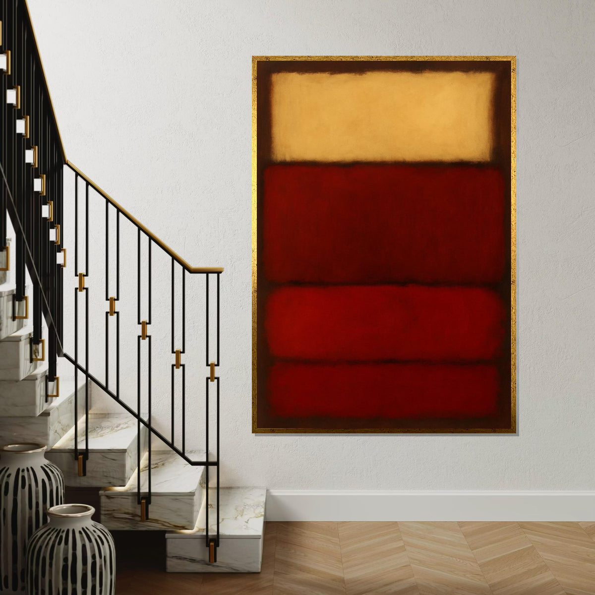 Mark Rothko Canvas, Abstract Wall Art, Mark Rothko Style Print,Affiche Art,Expressionist Canvas Painting,Ready To Hang Decor,Print Art