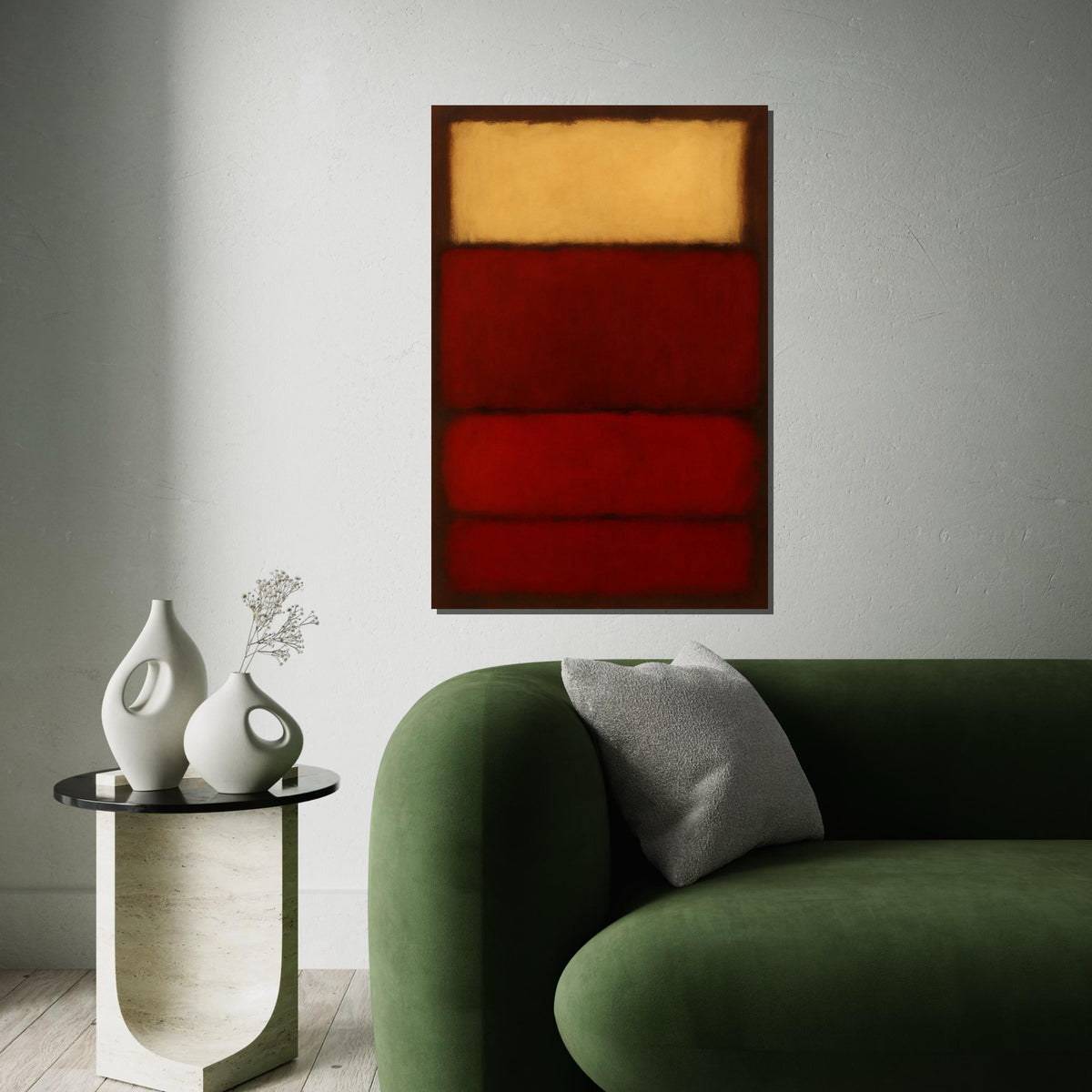 Mark Rothko Canvas, Abstract Wall Art, Mark Rothko Style Print,Affiche Art,Expressionist Canvas Painting,Ready To Hang Decor,Print Art