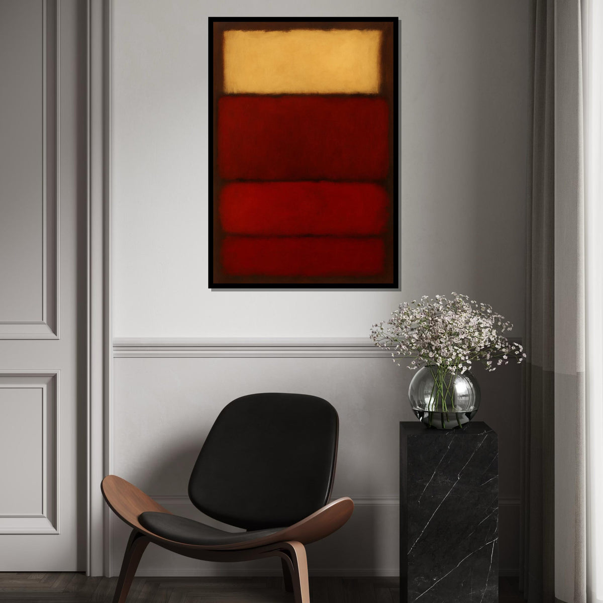 Mark Rothko Canvas, Abstract Wall Art, Mark Rothko Style Print,Affiche Art,Expressionist Canvas Painting,Ready To Hang Decor,Print Art