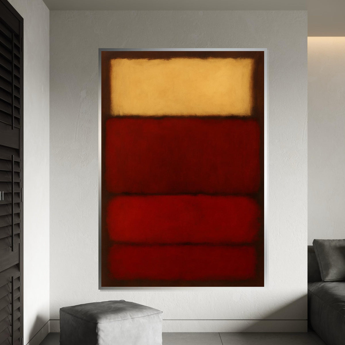Mark Rothko Canvas, Abstract Wall Art, Mark Rothko Style Print,Affiche Art,Expressionist Canvas Painting,Ready To Hang Decor,Print Art