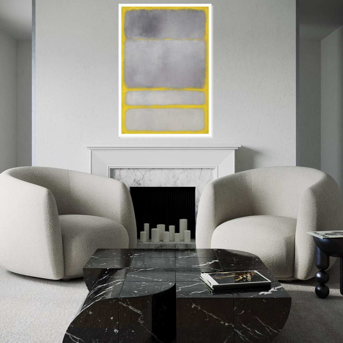Mark Rothko Canvas, Abstract Wall Art, Mark Rothko Style Print,Affiche Art,Expressionist Canvas Painting,Ready To Hang Decor,Print Art