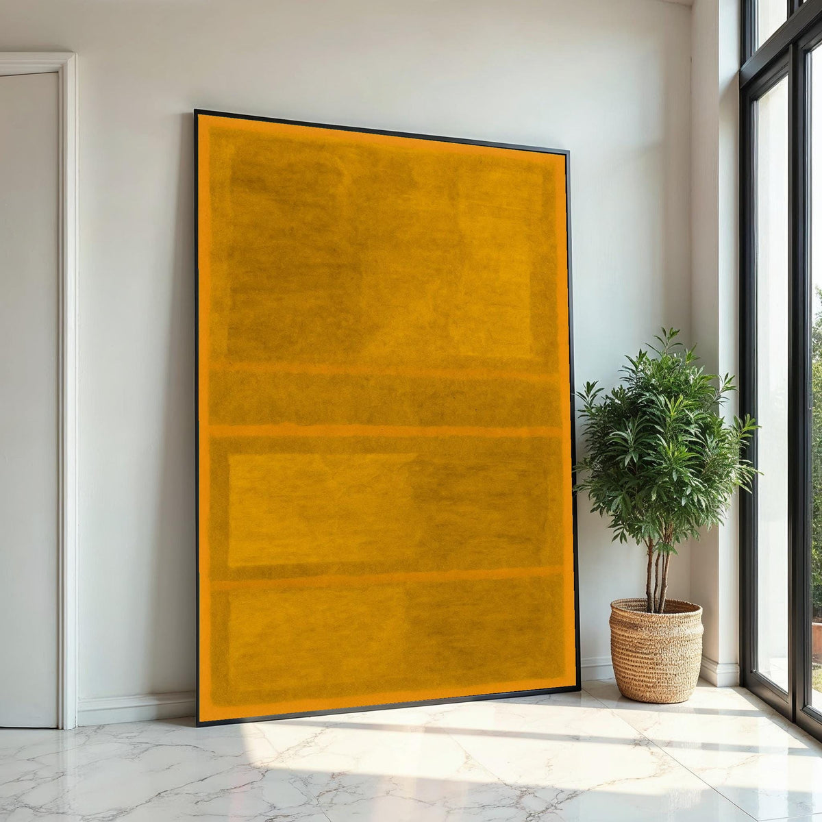 Mark Rothko Canvas, Yellow Abstract Wall Art,Mark Rothko Style Print,Affiche Art,Expressionist Canvas Painting,Ready To Hang Decor,Print Art