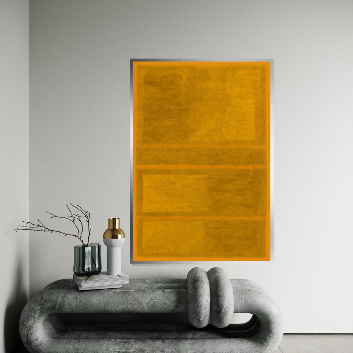Mark Rothko Canvas, Yellow Abstract Wall Art,Mark Rothko Style Print,Affiche Art,Expressionist Canvas Painting,Ready To Hang Decor,Print Art