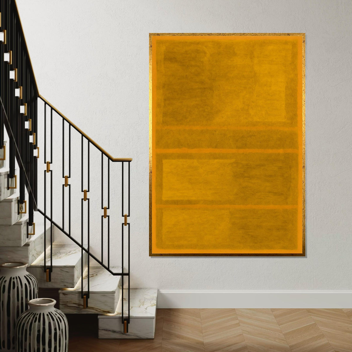 Mark Rothko Canvas, Yellow Abstract Wall Art,Mark Rothko Style Print,Affiche Art,Expressionist Canvas Painting,Ready To Hang Decor,Print Art