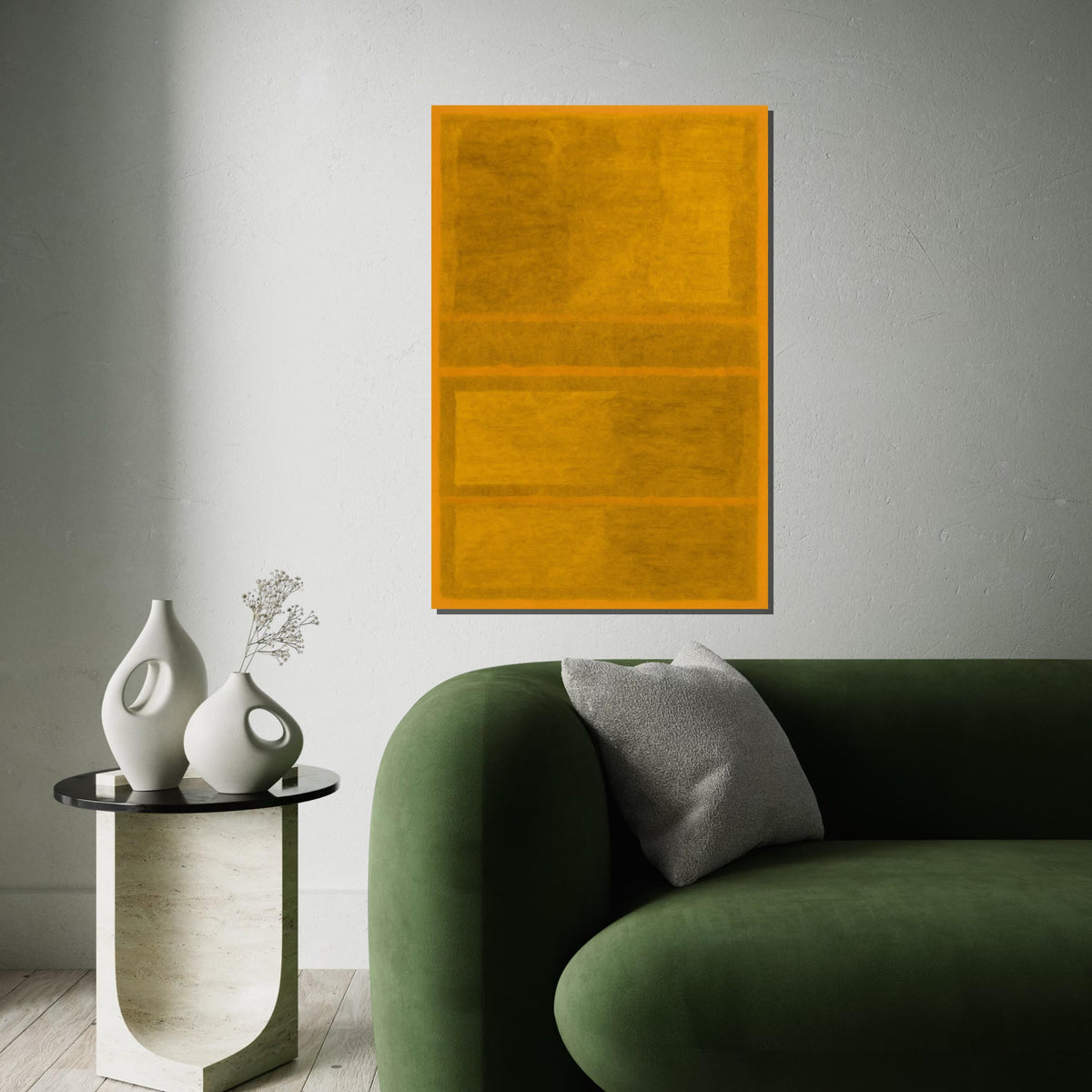 Mark Rothko Canvas, Yellow Abstract Wall Art,Mark Rothko Style Print,Affiche Art,Expressionist Canvas Painting,Ready To Hang Decor,Print Art