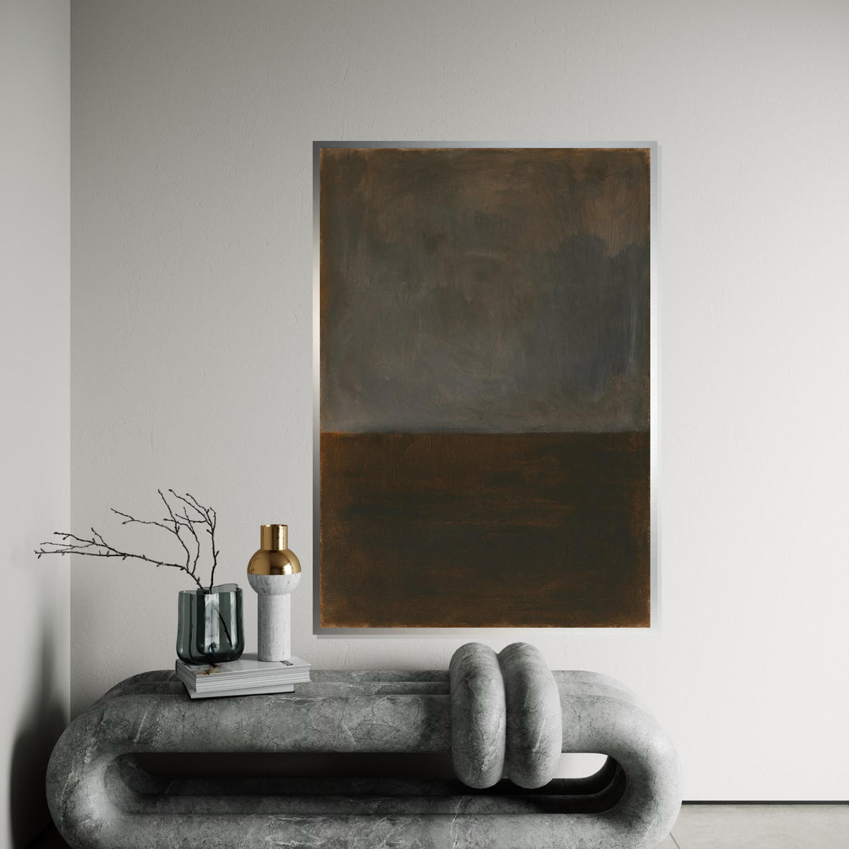 Mark Rothko Canvas, Black Abstract Wall Art, Mark Rothko Style Print,Affiche Art,Expressionist Canvas Painting,Ready To Hang Decor,Print Art