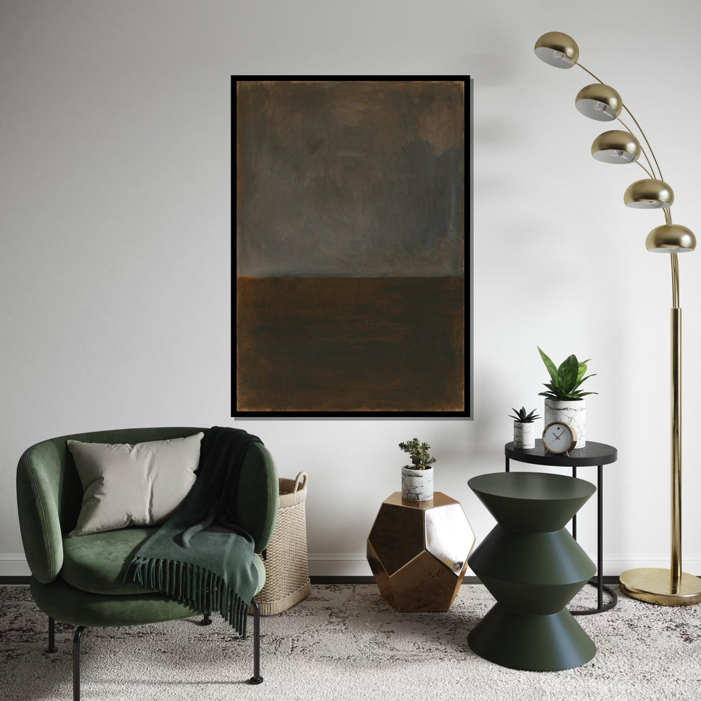Mark Rothko Canvas, Black Abstract Wall Art, Mark Rothko Style Print,Affiche Art,Expressionist Canvas Painting,Ready To Hang Decor,Print Art