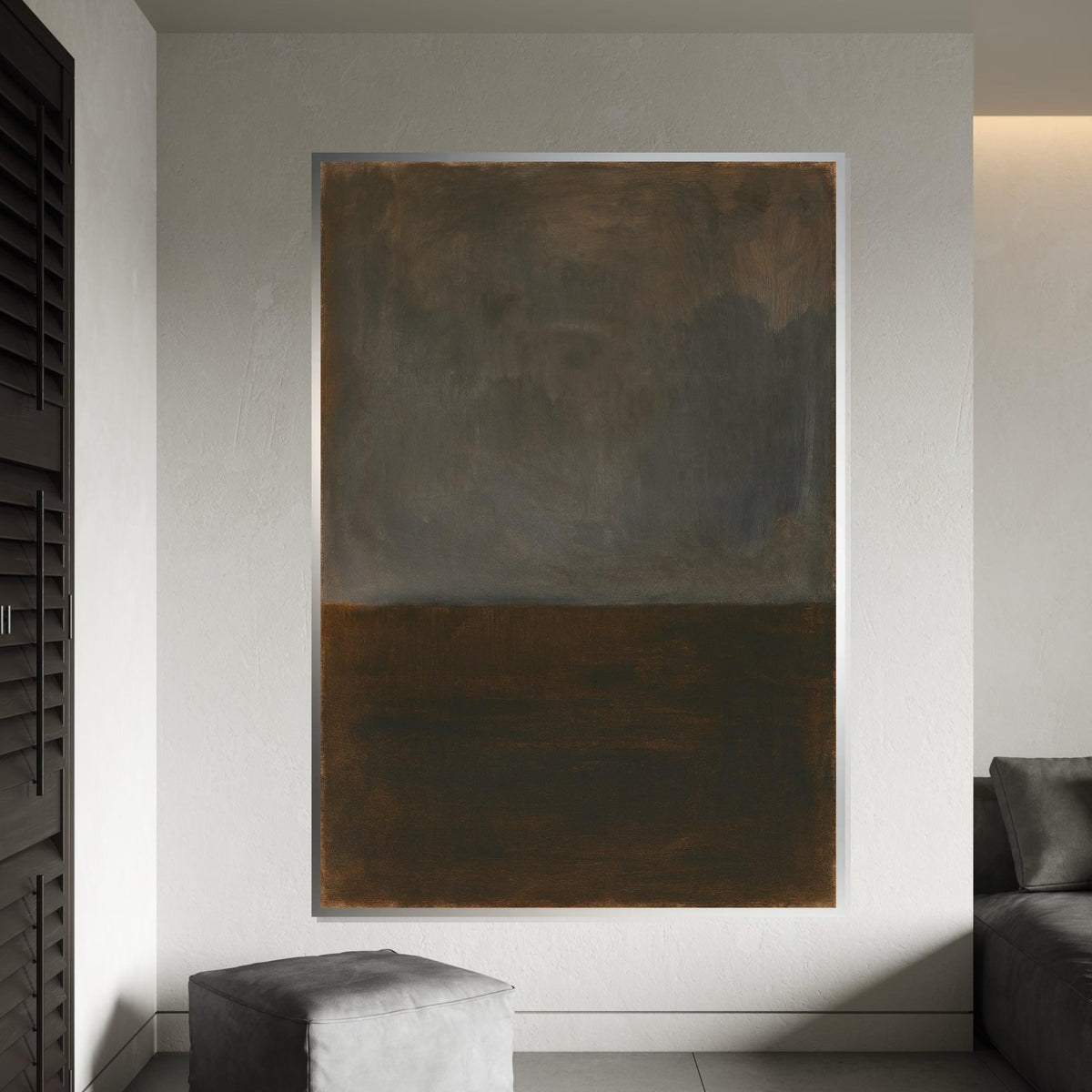 Mark Rothko Canvas, Black Abstract Wall Art, Mark Rothko Style Print,Affiche Art,Expressionist Canvas Painting,Ready To Hang Decor,Print Art