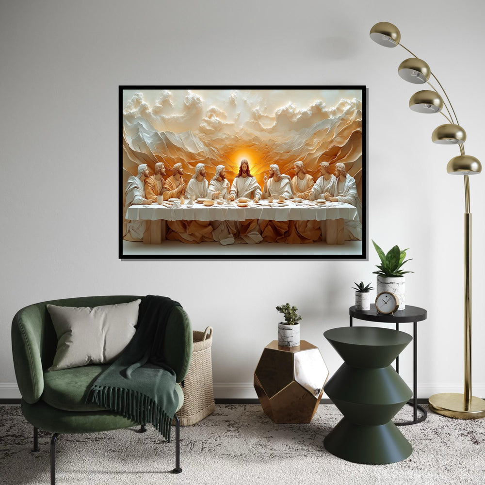 Last Supper Canvas, Jesus and Disciples Wall Art, Spiritual Art Print, Religious Decor, Wall Art Canvas Design, Ready to Hang Decoration