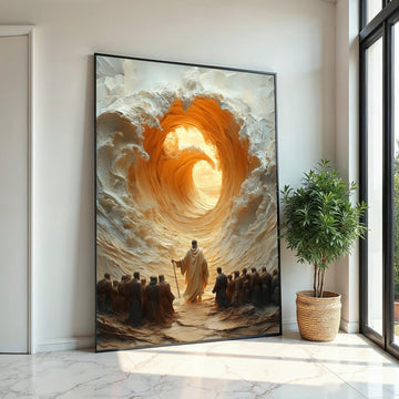 Divine Passage Canvas, Spiritual Wall Art, Surreal Wave Design, Inspirational Poster, Wall Art Canvas Design, Ready To Hang Decoration
