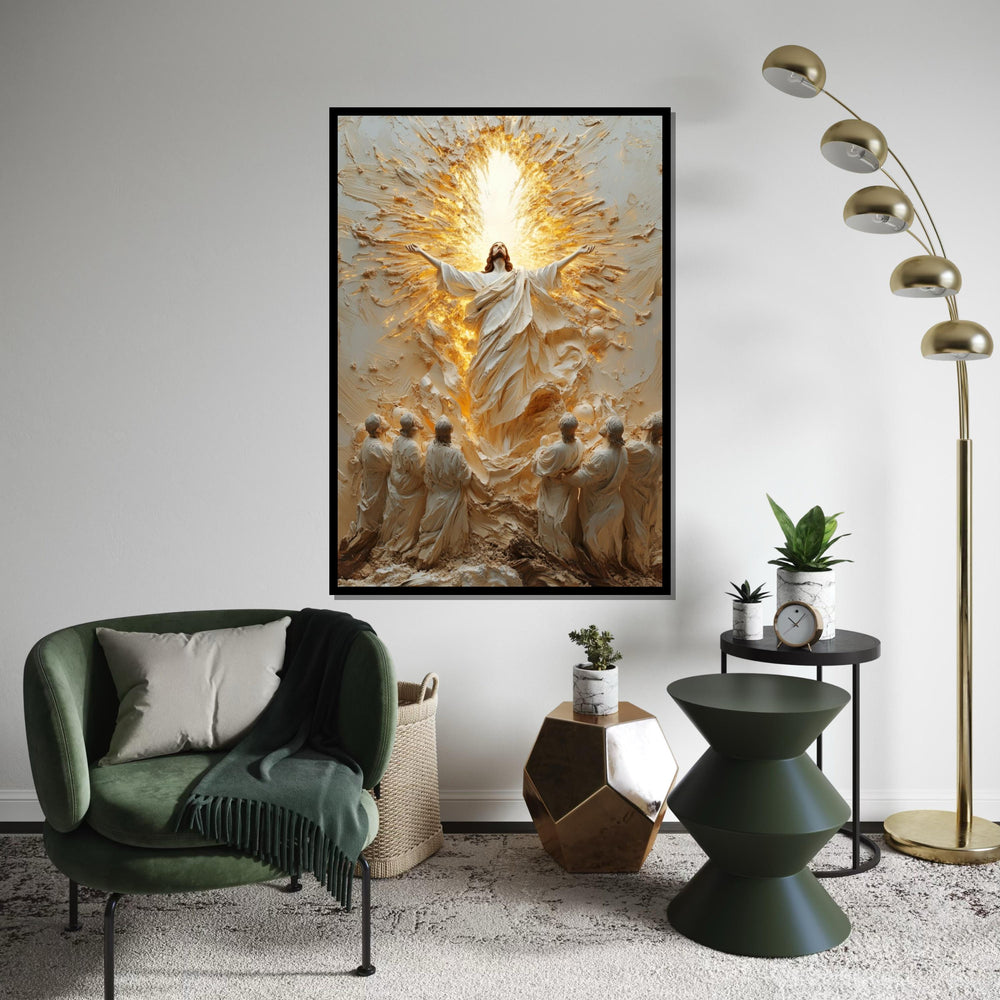 Divine Ascension Canvas, Religious Art, Heavenly Wall Art, Jesus Resurrection, Spiritual Canvas Design, Ready to Hang Decoration