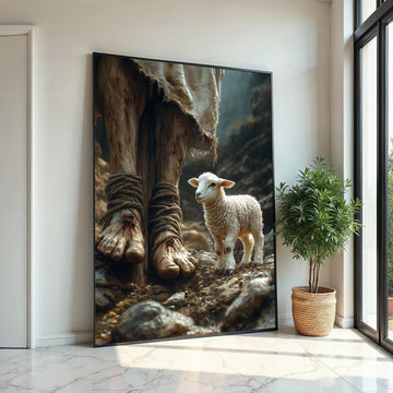 Divine Sacrifice Canvas, Lamb of God Art, Religious Wall Decor, Spiritual Canvas Art, Wall Art Canvas Design, Ready To Hang Decoration