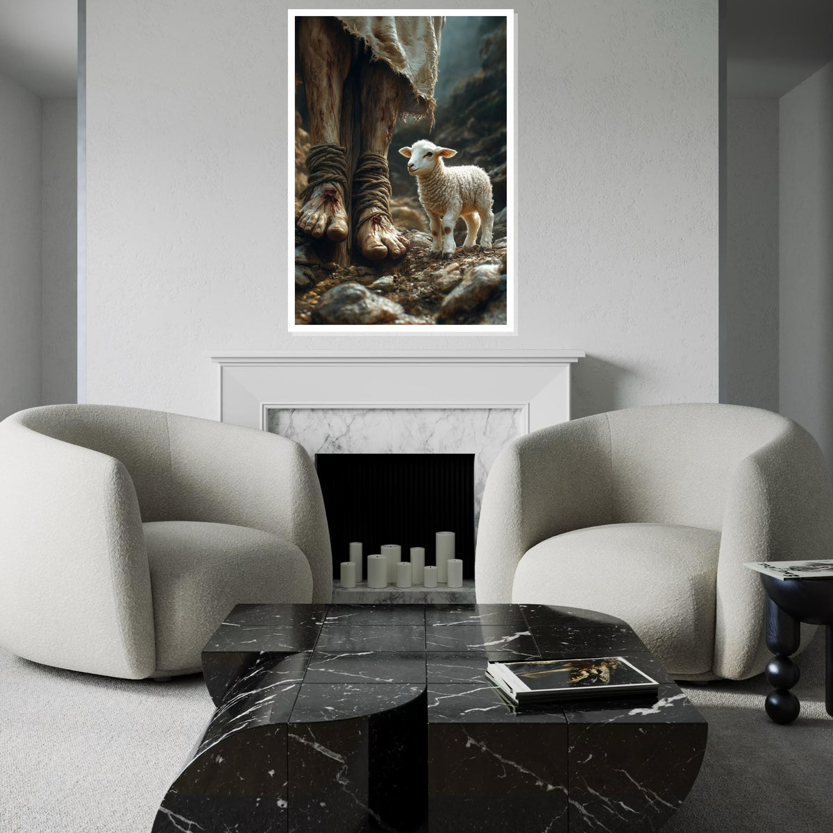 Divine Sacrifice Canvas, Lamb of God Art, Religious Wall Decor, Spiritual Canvas Art, Wall Art Canvas Design, Ready To Hang Decoration