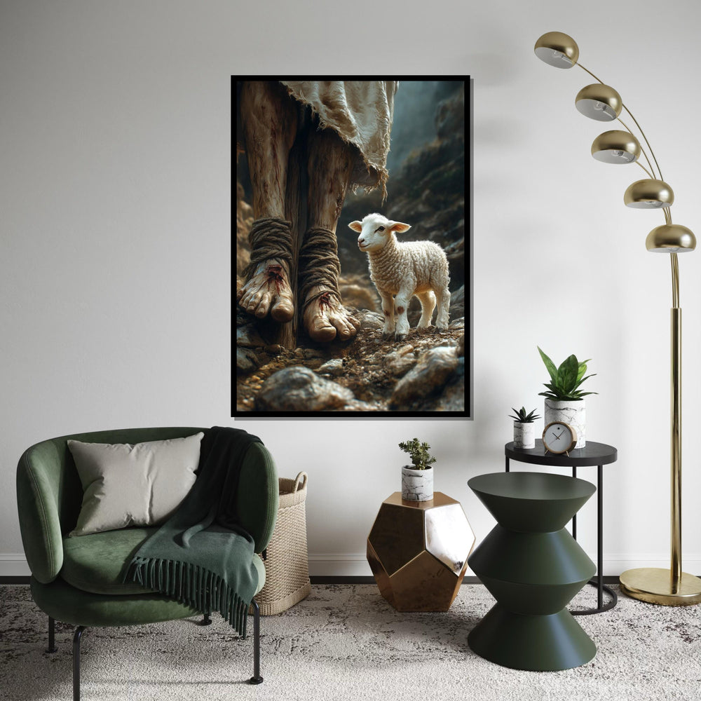 Divine Sacrifice Canvas, Lamb of God Art, Religious Wall Decor, Spiritual Canvas Art, Wall Art Canvas Design, Ready To Hang Decoration