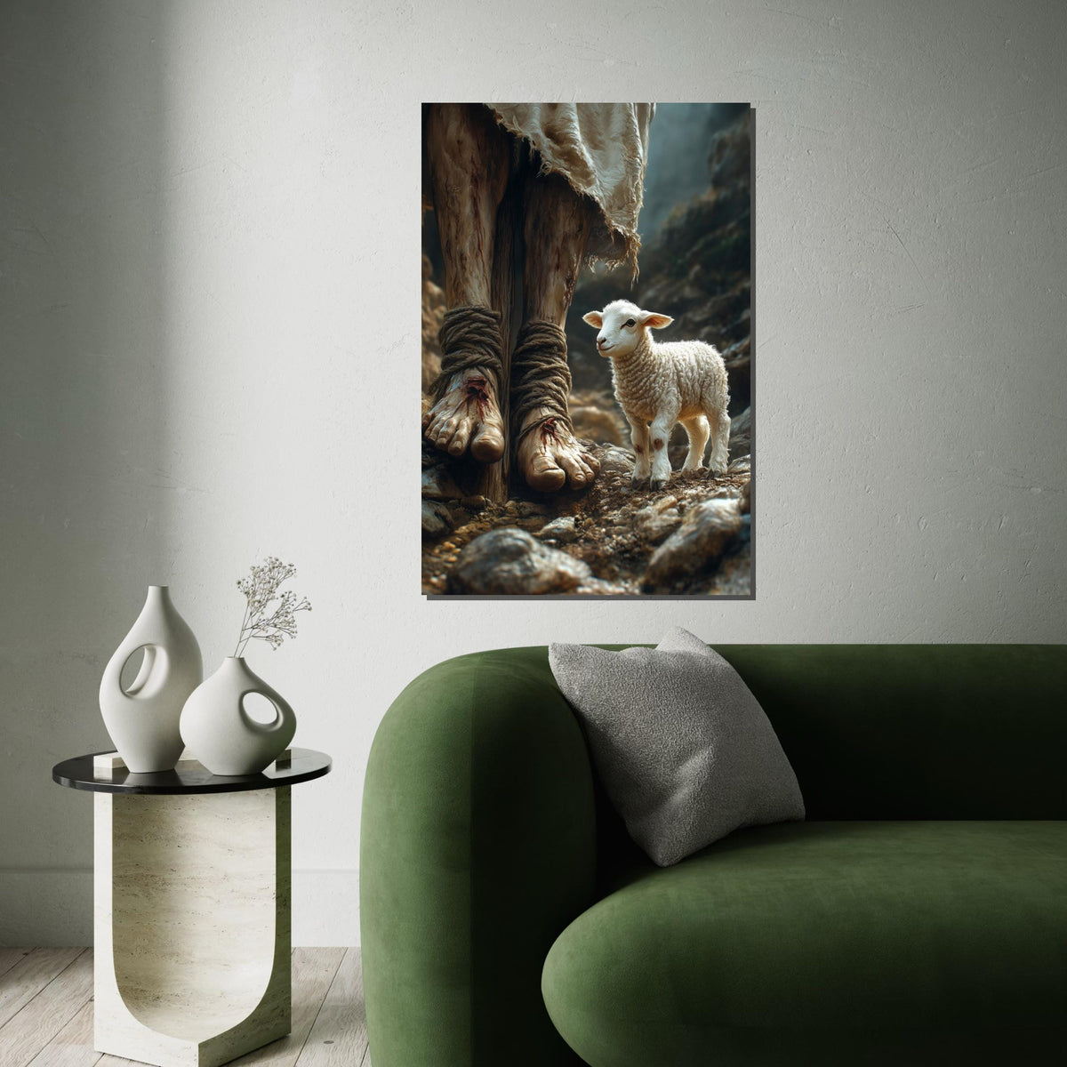 Divine Sacrifice Canvas, Lamb of God Art, Religious Wall Decor, Spiritual Canvas Art, Wall Art Canvas Design, Ready To Hang Decoration