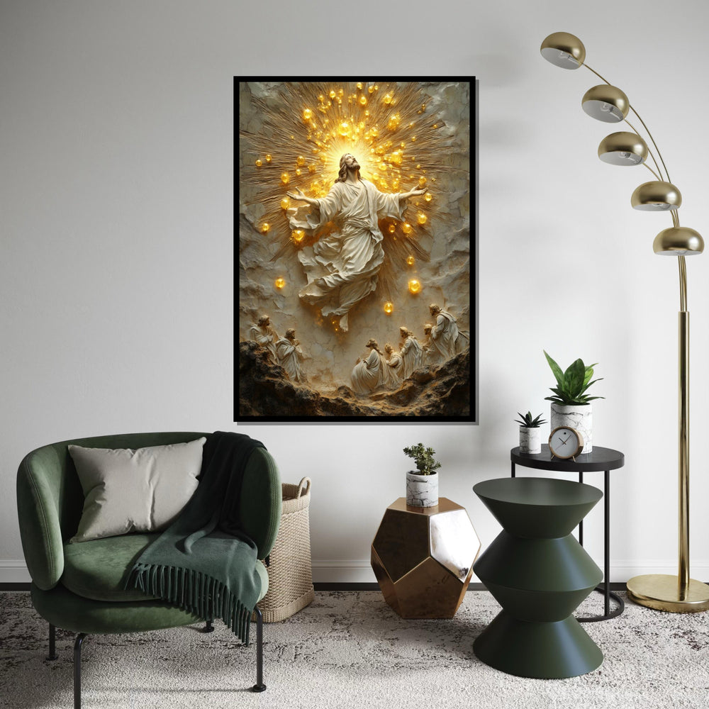 Heavenly Ascension Canvas, Divine Light Wall Art, Religious Wall Art, Sacred Scene, Wall Art Canvas Design, Ready To Hang Decoration