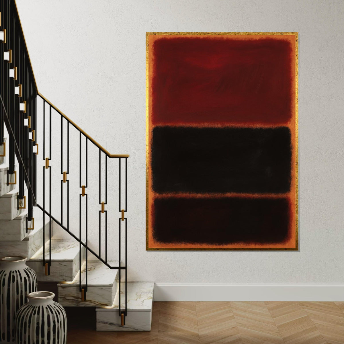 Mark Rothko Canvas, Abstract Wall Art, Mark Rothko Style Print,Affiche Art,Expressionist Canvas Painting,Ready To Hang Decor,Print Art