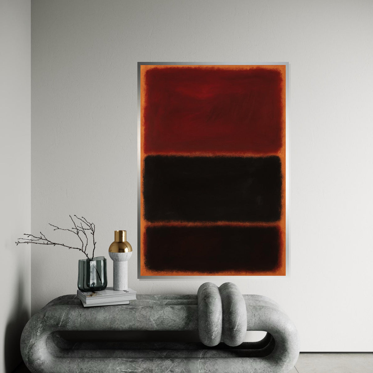 Mark Rothko Canvas, Abstract Wall Art, Mark Rothko Style Print,Affiche Art,Expressionist Canvas Painting,Ready To Hang Decor,Print Art