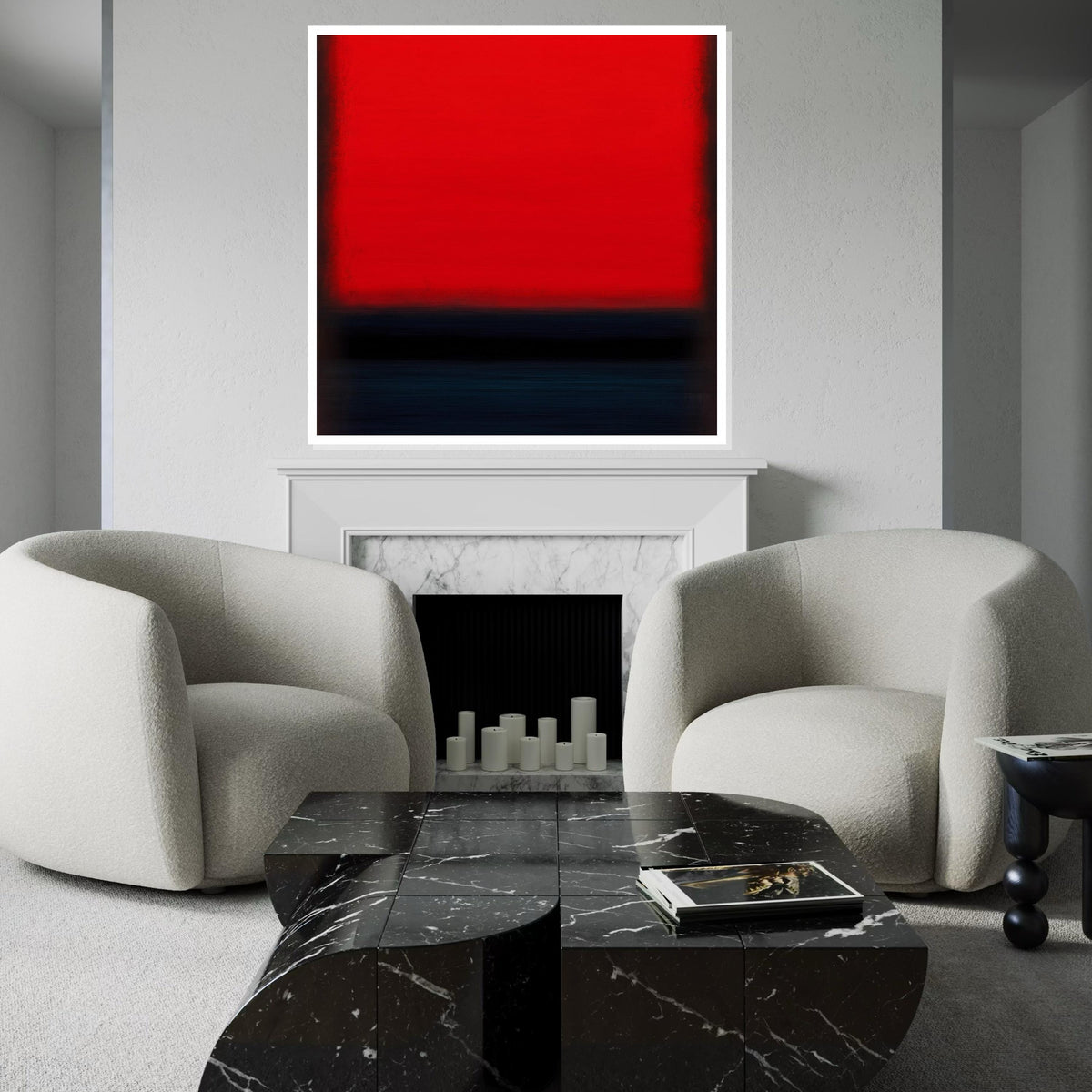 Mark Rothko Canvas, Abstract Wall Art, Mark Rothko Style Print,Affiche Art,Expressionist Canvas Painting,Ready To Hang Decor,Print Art