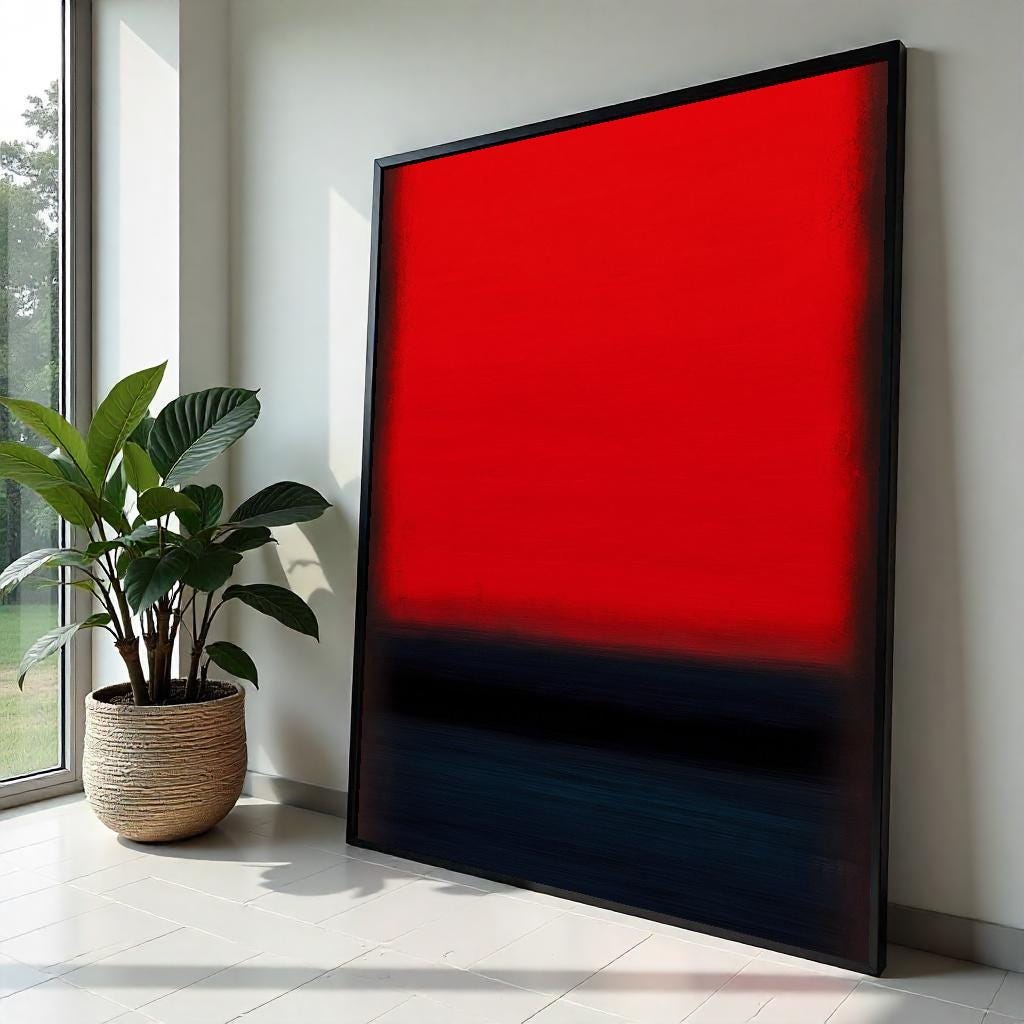 Mark Rothko Canvas, Abstract Wall Art, Mark Rothko Style Print,Affiche Art,Expressionist Canvas Painting,Ready To Hang Decor,Print Art