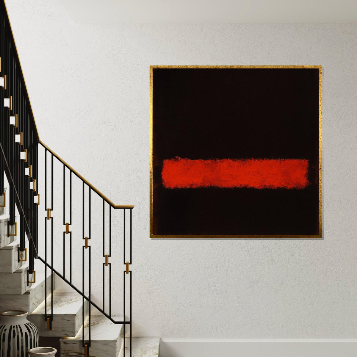 Mark Rothko Canvas, Black Wall Art, Mark Rothko Style Print,Affiche Art,Expressionist Canvas Painting,Ready To Hang Decor,Print Art