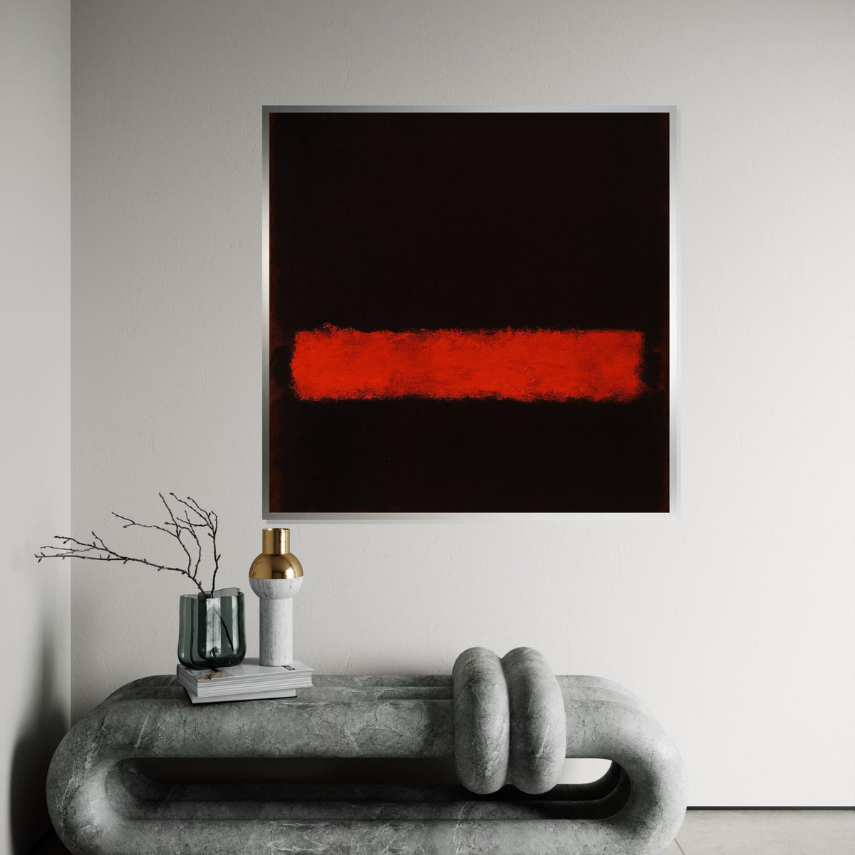Mark Rothko Canvas, Black Wall Art, Mark Rothko Style Print,Affiche Art,Expressionist Canvas Painting,Ready To Hang Decor,Print Art