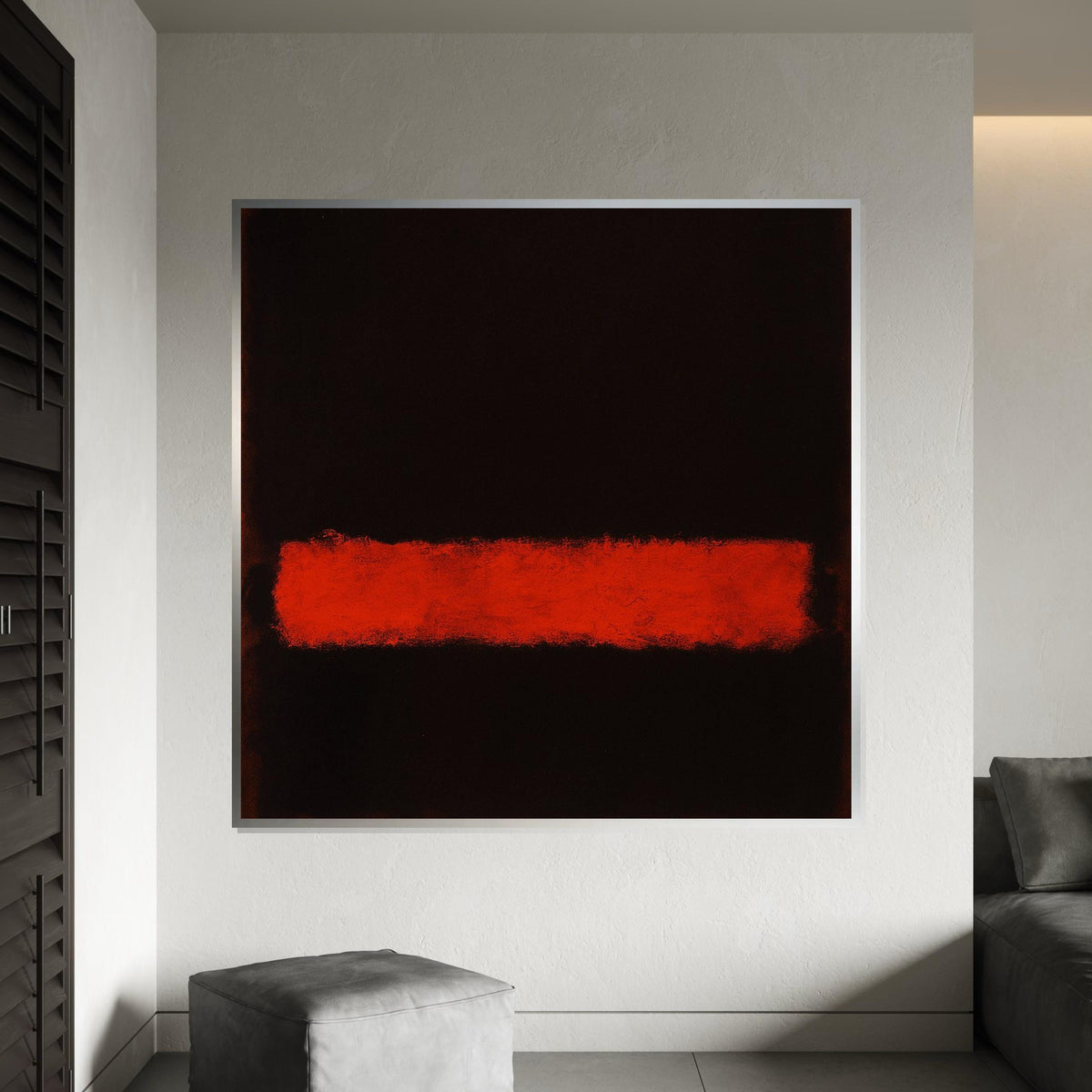 Mark Rothko Canvas, Black Wall Art, Mark Rothko Style Print,Affiche Art,Expressionist Canvas Painting,Ready To Hang Decor,Print Art