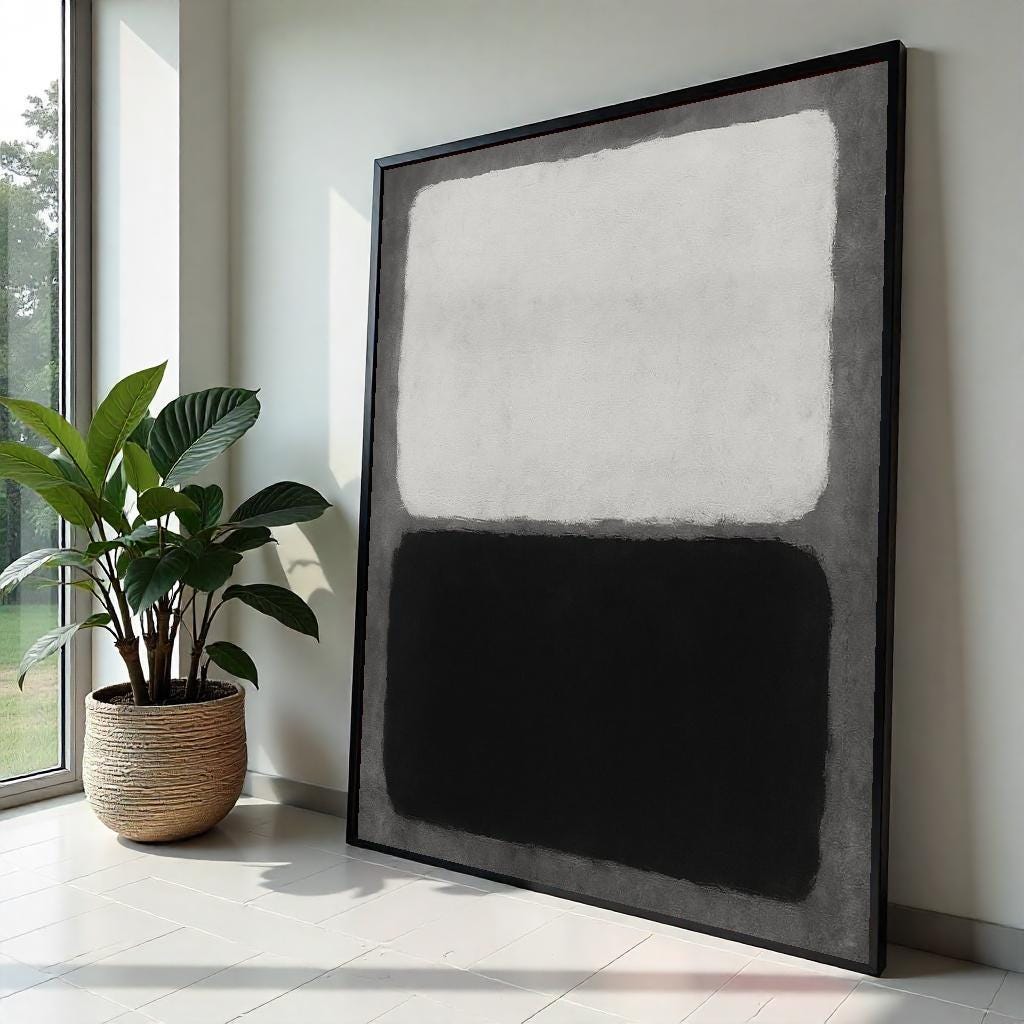 Mark Rothko Canvas, Abstract Wall Art, Mark Rothko Style Print,Affiche Art,Expressionist Canvas Painting,Ready To Hang Decor,Print Art