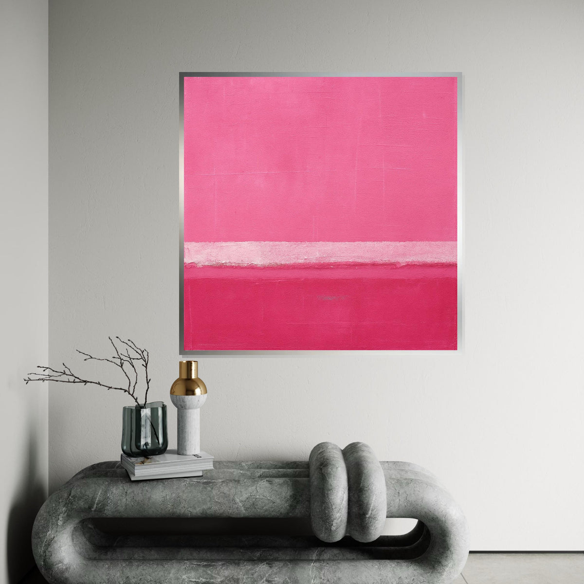 Mark Rothko Canvas, Pink Wall Art, Mark Rothko Style Print,Affiche Art,Expressionist Canvas Painting,Ready To Hang Decor,Print Art