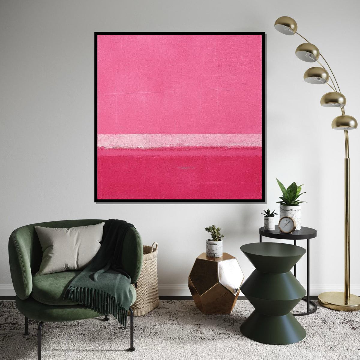 Mark Rothko Canvas, Pink Wall Art, Mark Rothko Style Print,Affiche Art,Expressionist Canvas Painting,Ready To Hang Decor,Print Art