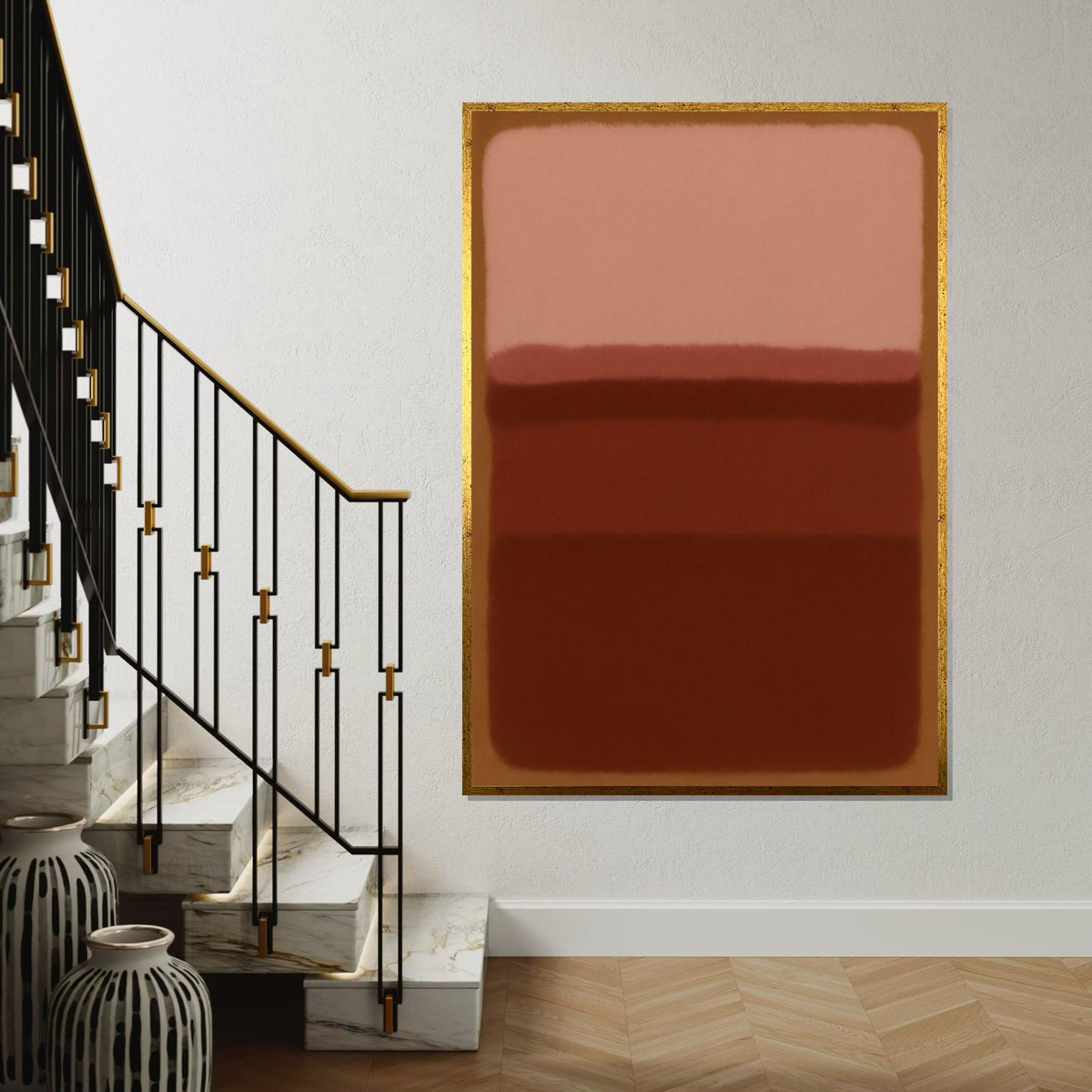 Muted Earth Tones Canvas, Abstract Color Block Art, Neutral Wall Art Canvas Design, Ready to Hang Decoration, Minimalist Decor
