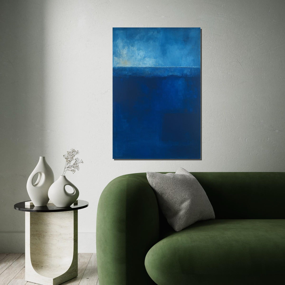Mark Rothko Canvas, Blue Wall Art, Mark Rothko Style Print,Affiche Art,Expressionist Canvas Painting,Ready To Hang Decor,Print Art