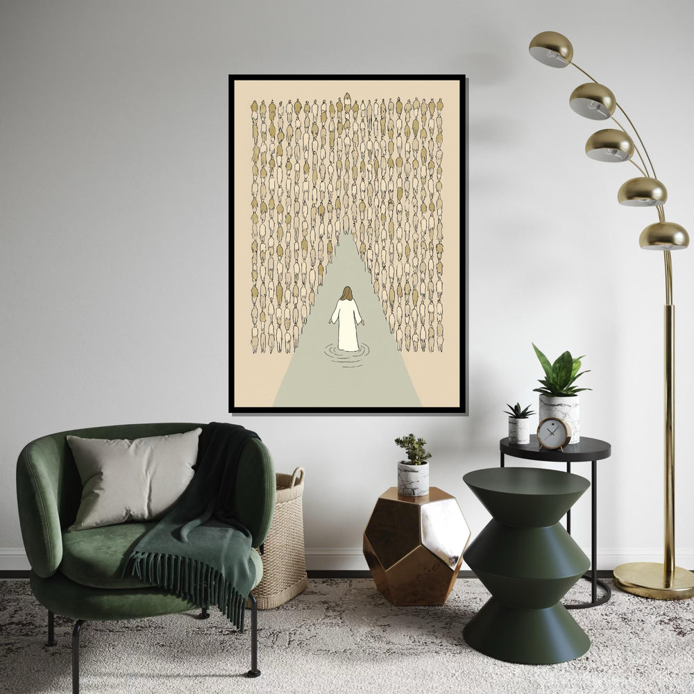 Walking on Water Canvas, Inspirational Art, Religious Wall Print, Spiritual Wall Art, Canvas Design, Ready to Hang Decoration